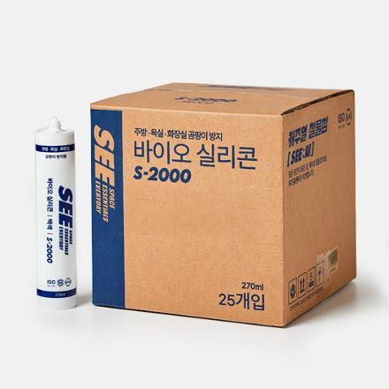 [BOX] SEE 바이오 실리콘 S2000 백색 25개 (욕실 주방 화장실용)