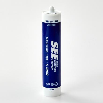 SEE 무초산 실리콘 S1000 백색 (창틀 샷시 유리용)